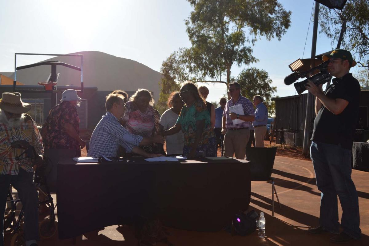Mutitjulu township lease signing ceremony 16 March 2017 Mutitjulu township lease signing ceremony 16 March 2017